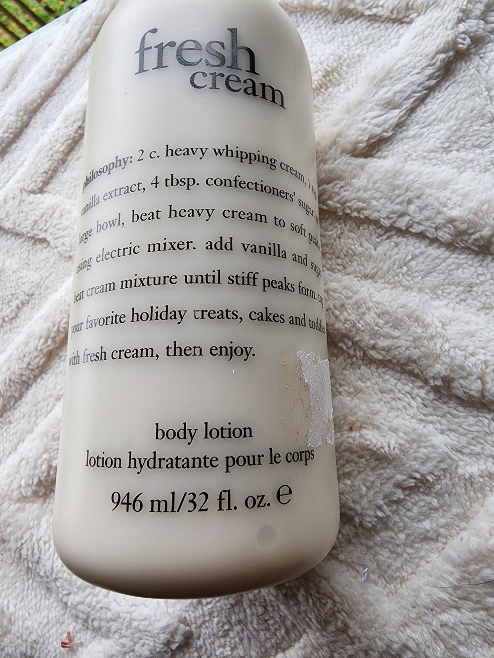 Philosophy Fresh Cream Body Lotion 32 Oz New Sealed